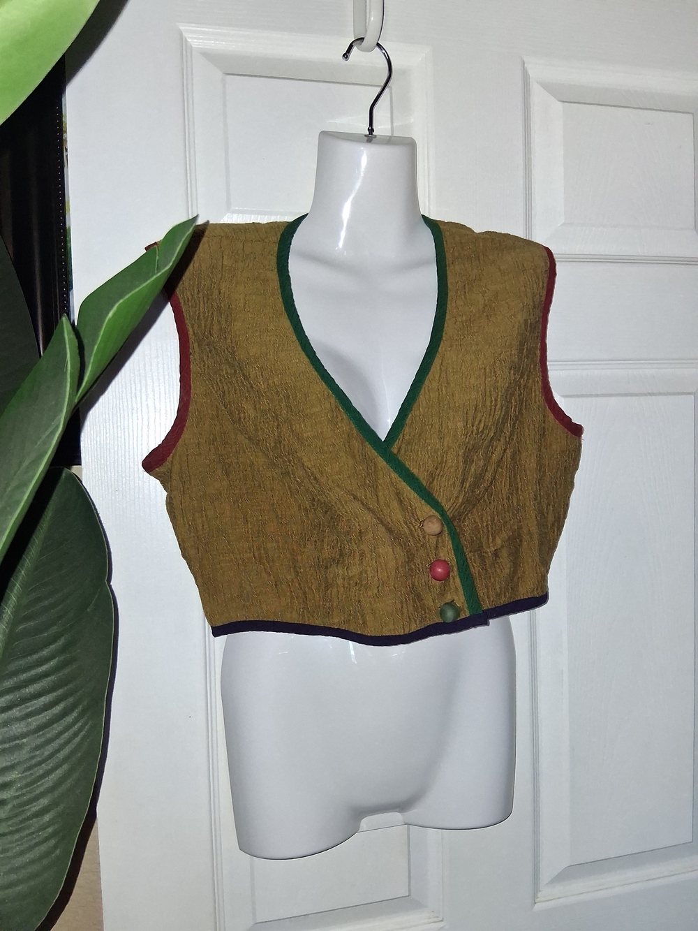 Vintage 80s/90s Platinum by Dorothy Schoelen Cropped Vest / Art to Wear